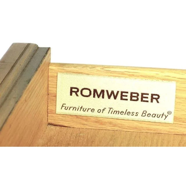 Romweber Figured Walnut Dresser With Crema Marble Inset Panels For Sale - Image 9 of 10