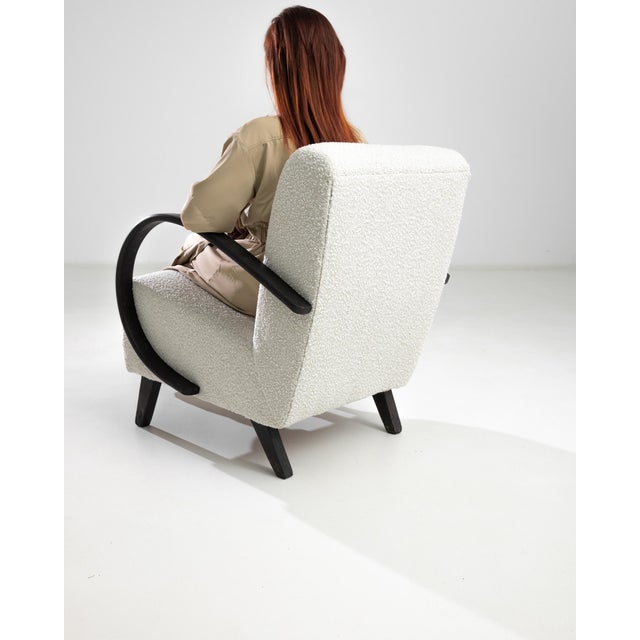 Jindrich Halabala 1950s Czech Wooden Armchair by J. Halabala For Sale - Image 4 of 7
