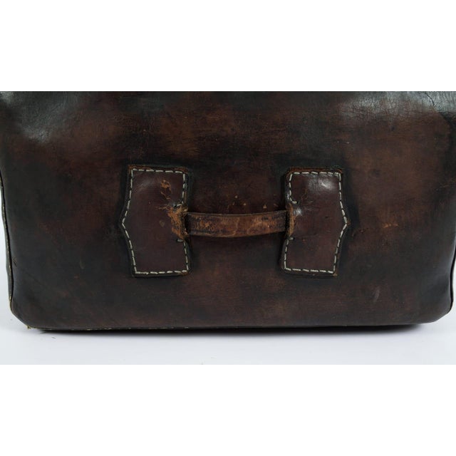 Set of Mid-Century Modern Leather Handmade Neck Poufs, 1960s For Sale - Image 13 of 18