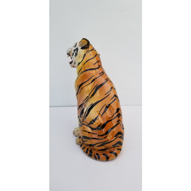 1960s Vintage Italian Ceramic Tiger Figurine Chairish
