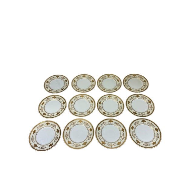 Early 20th Century 22k Gold Minton Gilt Porcelain Table Service - Nearly Complete Set for 12 - 47 Pieces For Sale - Image 13 of 18