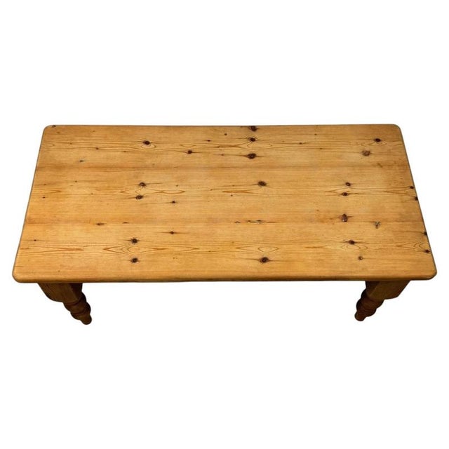 20th Century Pine Farmhouse Coffee Table For Sale - Image 4 of 9