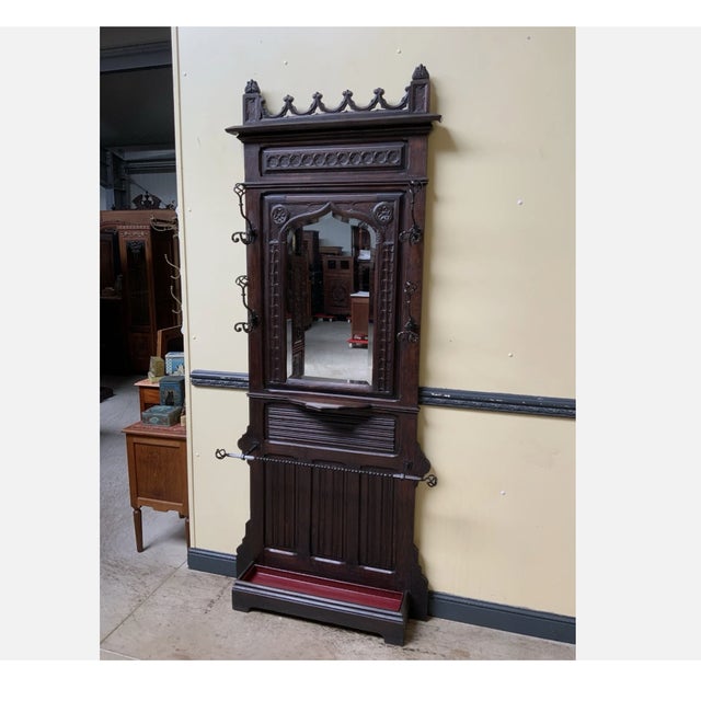 Brown Antique Coat Rack, 1880 For Sale - Image 8 of 8