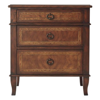 Theodore Alexander Brooksby 3 Drawer Italian Nightstand For Sale