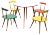 Children's Table & Chairs Set by Karla Drabsch for Kleid & Raum, 1950s, Set of 5 For Sale