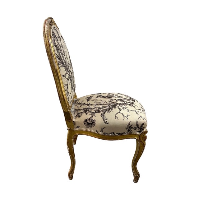 Custom Chinoiserie Toile Giltwood Chairs - a Pair For Sale In Los Angeles - Image 6 of 12