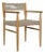 Oakley Armchair Brown Teak Wood Outdoor Dining Chair by Artesia For Sale