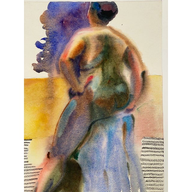 Original watercolor painting by Seattle artist and architect, Jon Hall. Fantastic moody energy in this piece. Signed/dated...