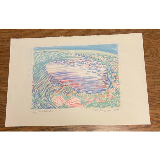 1980s Squam Pond, Nantucket – 1984 Signed Pastel Landscape by Robin Jones For Sale - Image 5 of 10
