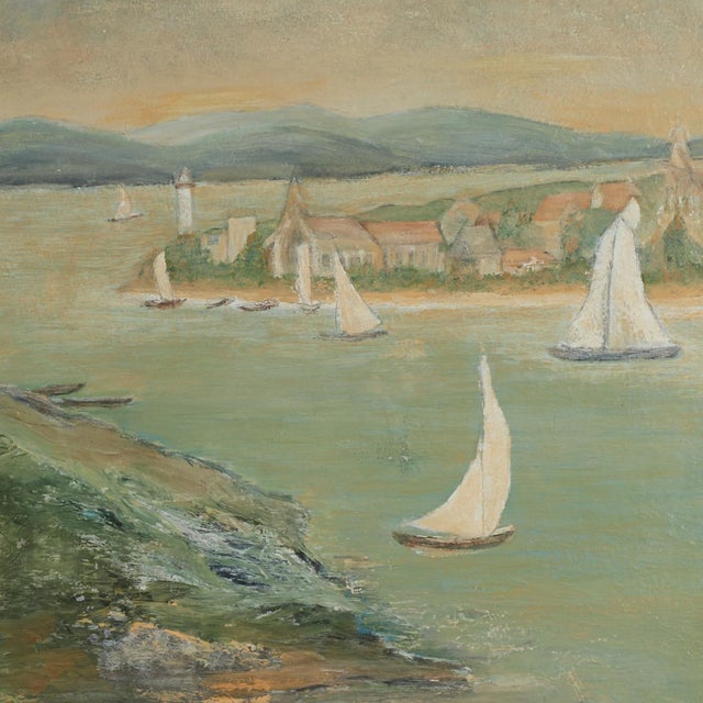 Pair of Italian Painted Panels With Sailboats For Sale - Image 15 of 18