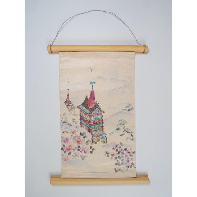 Contemporary Japanese Ceremonial Silk Wall Tapestry by Renaras For Sale - Image 3 of 4