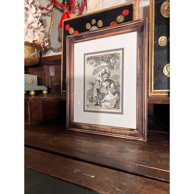 English 19th Century Fine Grand Tour Style Italian Print in Vintage Frame For Sale - Image 3 of 10