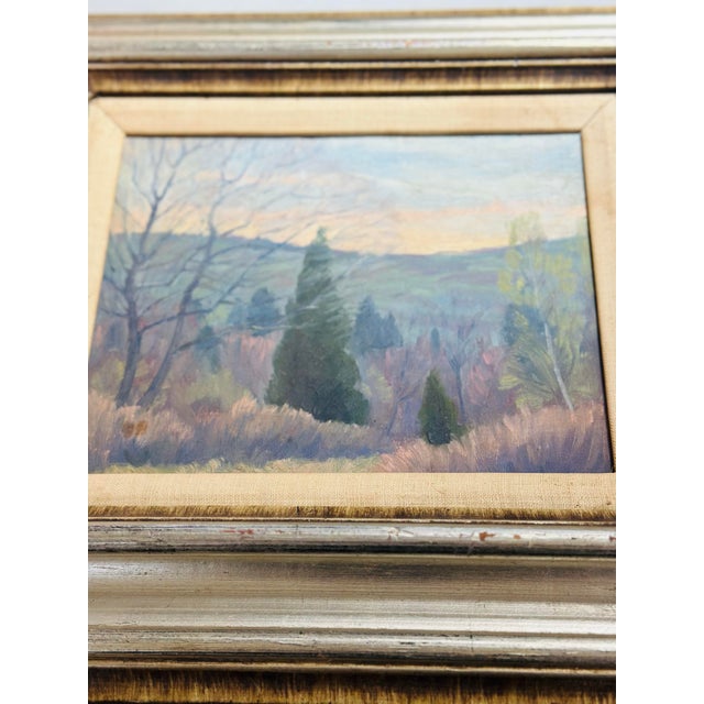 Vintage Landscape Oil on Board For Sale - Image 4 of 8