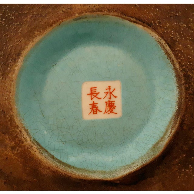 Sky Blue Chinese Porcelain Da Ya Zhai Hexagonal Bitong For Sale - Image 8 of 8