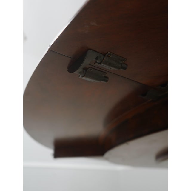 Theodore Alexander Large Round Mahogany Dining Room Table For Sale - Image 17 of 18