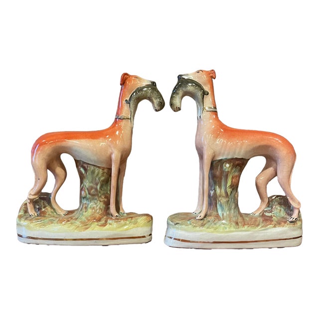 Pair 19th Century Early English Staffordshire Wippets For Sale