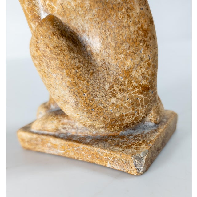 19th or 20th Century Egyptian Revival Faience Type Pottery Figure of a Seated Dog For Sale - Image 11 of 14