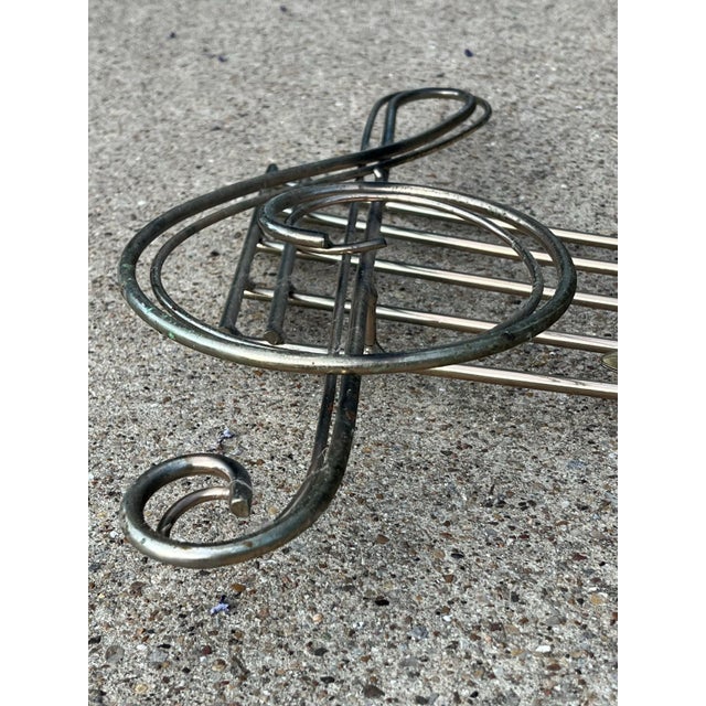Metal 1990 Curtis Jeré Gold Tone Brass Massive Rhapsody Music Notes Wall Sculpture For Sale - Image 7 of 12