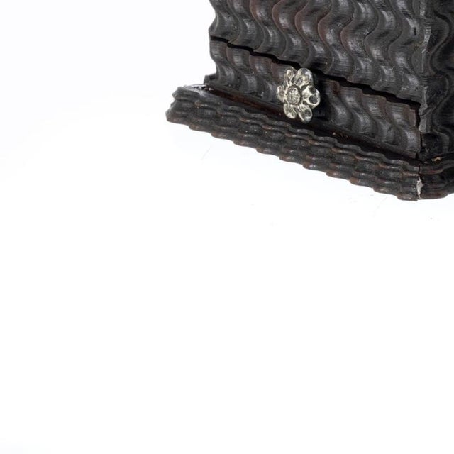 19th Century Cigarette Case in Fine Wood and Silver For Sale - Image 3 of 6