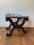 Dimensions: 18"W X 15"D X 17"H Circa 1900 antique walnut William IV–style ottoman featuring a warm mahogany finish,...