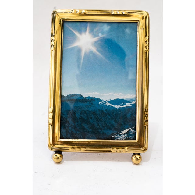 Art Deco Brass Picture Frame, 1920s | Chairish