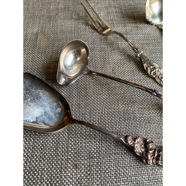 English Vintage Serving Utensil Set- 5 Pieces For Sale - Image 3 of 4