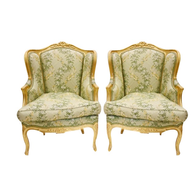 Set of French Gilt Armchairs For Sale