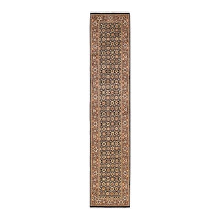 Mogul, One-of-a-Kind Hand-Knotted Area Rug in Black, 2' 5" x 12' 2" For Sale