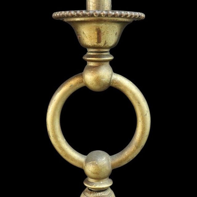 1920s Bradley & Hubbard Inspired Neoclassical Brass Pendant Light C1920 For Sale - Image 5 of 8