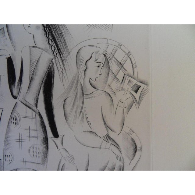 Mily Possoz, The Readers, Original Signed Engraving For Sale - Image 4 of 8
