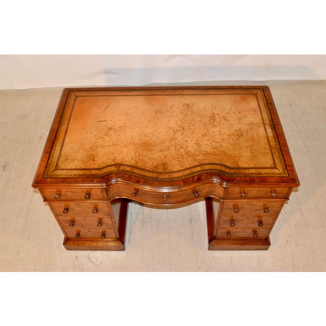 Brown 19th Century Mahogany Pedestal Desk For Sale - Image 8 of 13
