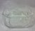 Hollywood Regency Lucite salad serving bowl with squared off corners and a matching salad spoon and salad fork with...