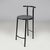 Italian postmodern black metal and rubber stools by Fly Line, 1990s Pair of stools with black metal rod structure. The...