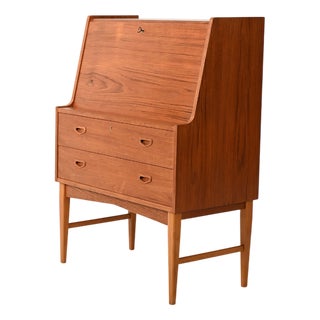 Scandinavian Secretaire with Hidden Mirror, 1960s For Sale