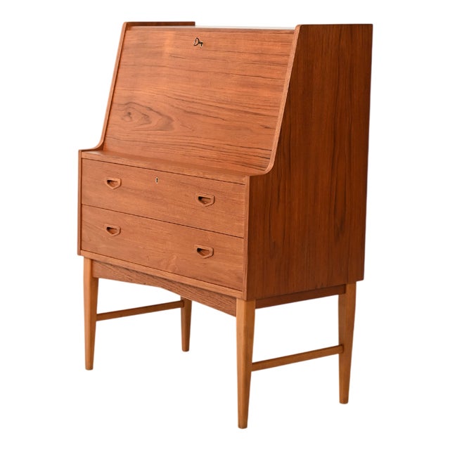 Scandinavian Secretaire with Hidden Mirror, 1960s For Sale