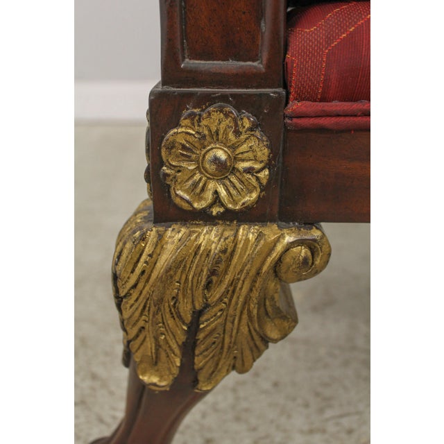 Maitland Smith Large Regency Style Lion Head Bench For Sale - Image 9 of 13