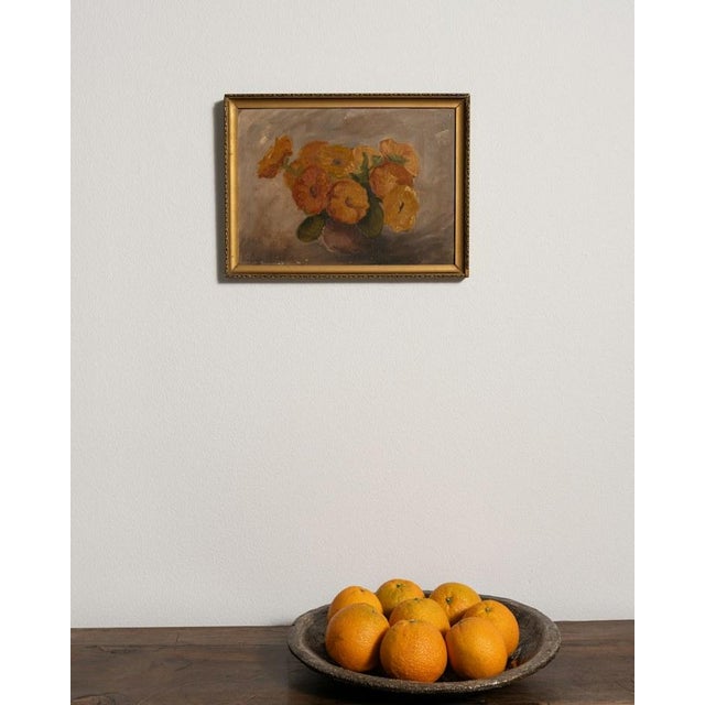 This 20th century Belgian oil on canvas, signed Valanci in the title on your site, is a flower still life painted in...