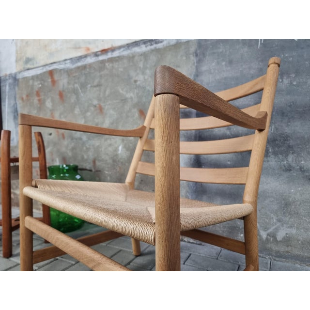 Beige Danish CH44 Easy Chair in Oak by Hans Wegner for Carl Hansen & Søn, 2000s For Sale - Image 8 of 18
