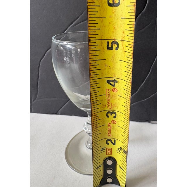 Transparent Vintage European Style Aperitif Sherry Cordial Glasses, Set of 6 For Sale - Image 8 of 8