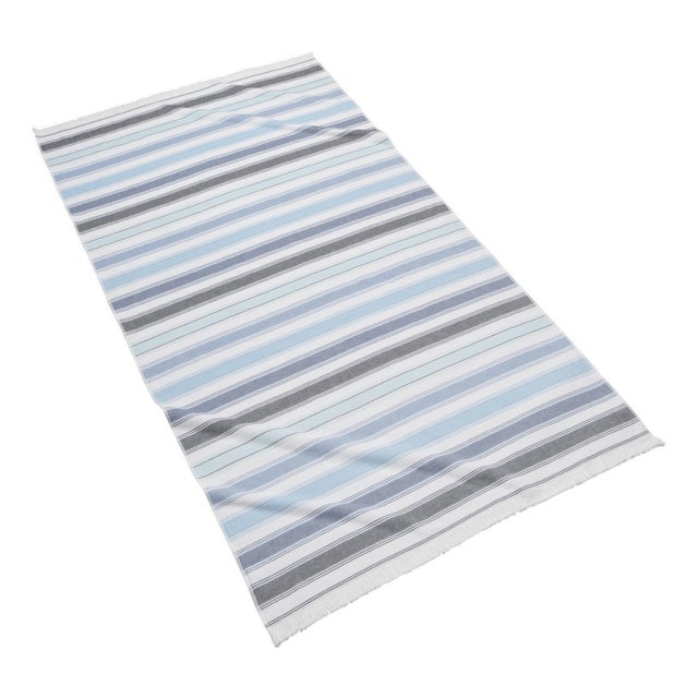 Pareo Fouta Striped Beach Towel, Blues For Sale