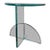 1980s Postmodern Italian Design Geometric Sculptural Glass Side Table For Sale