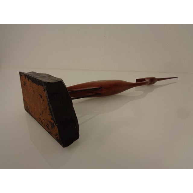 Large Danish Heron or Crane in Teak, 1960s For Sale - Image 9 of 17