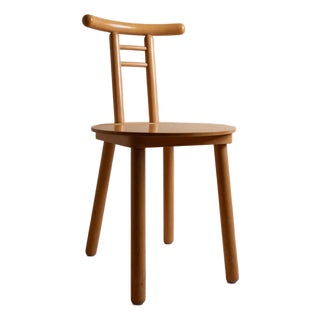 Minimalist Light Wood Chair, Italy, 1980s For Sale