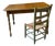 Vintage Primitive Farmhouse Table & Rush Seat Chair Set | Dining or Desk For Sale