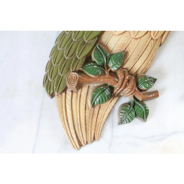 Mid-Century Cast Owl Wall Hangings - a Pair For Sale - Image 4 of 6