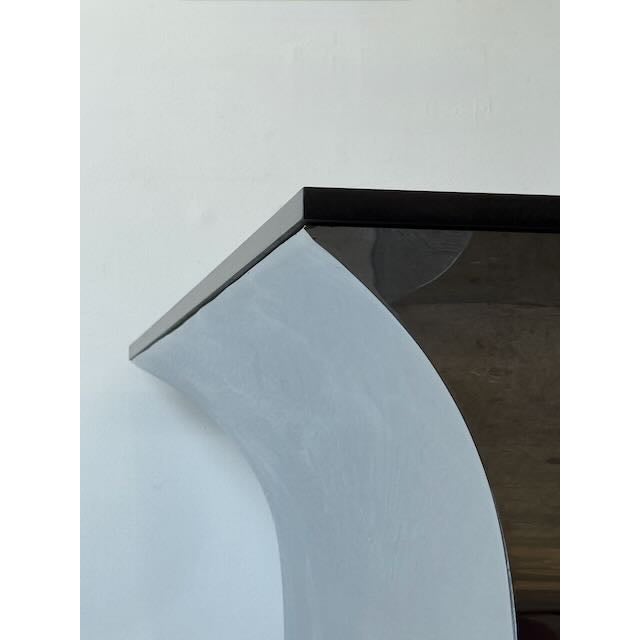1980s Sally Sirkin Lewis Style Steel & Granite Console Table For Sale - Image 11 of 14