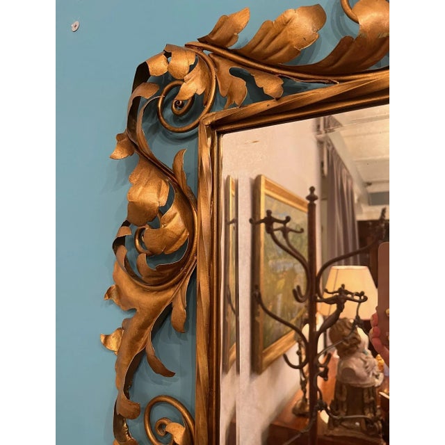 Metal Vintage Metal Mirror, 1920s For Sale - Image 7 of 9