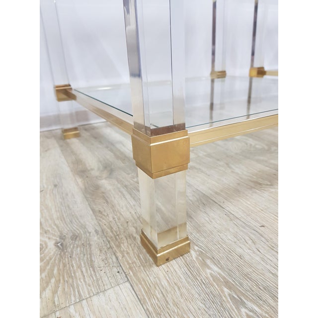 Hollywood Regency Tables in Glass by P. Vandel, Paris, 1970s, Set of 2 For Sale - Image 14 of 18