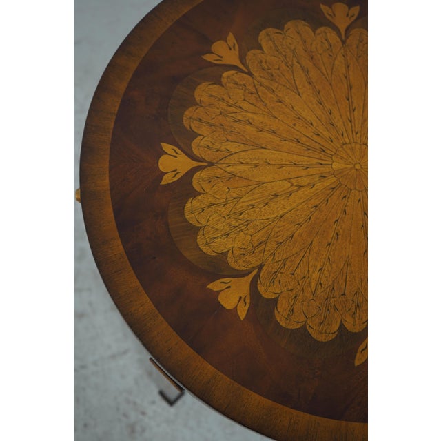 Maitland Smith Mahogany Inlaid Occasional Table For Sale - Image 10 of 17