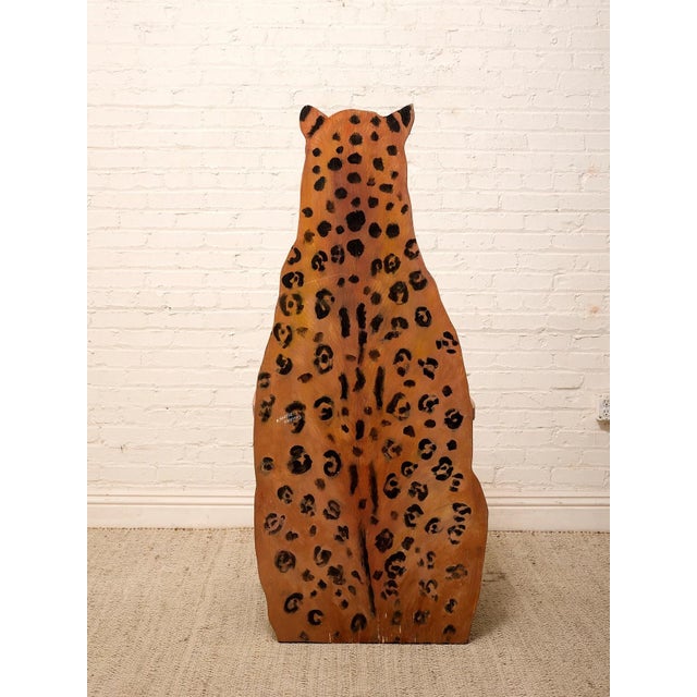 Vintage Hand-Painted Leopard Figural Chair For Sale - Image 4 of 9